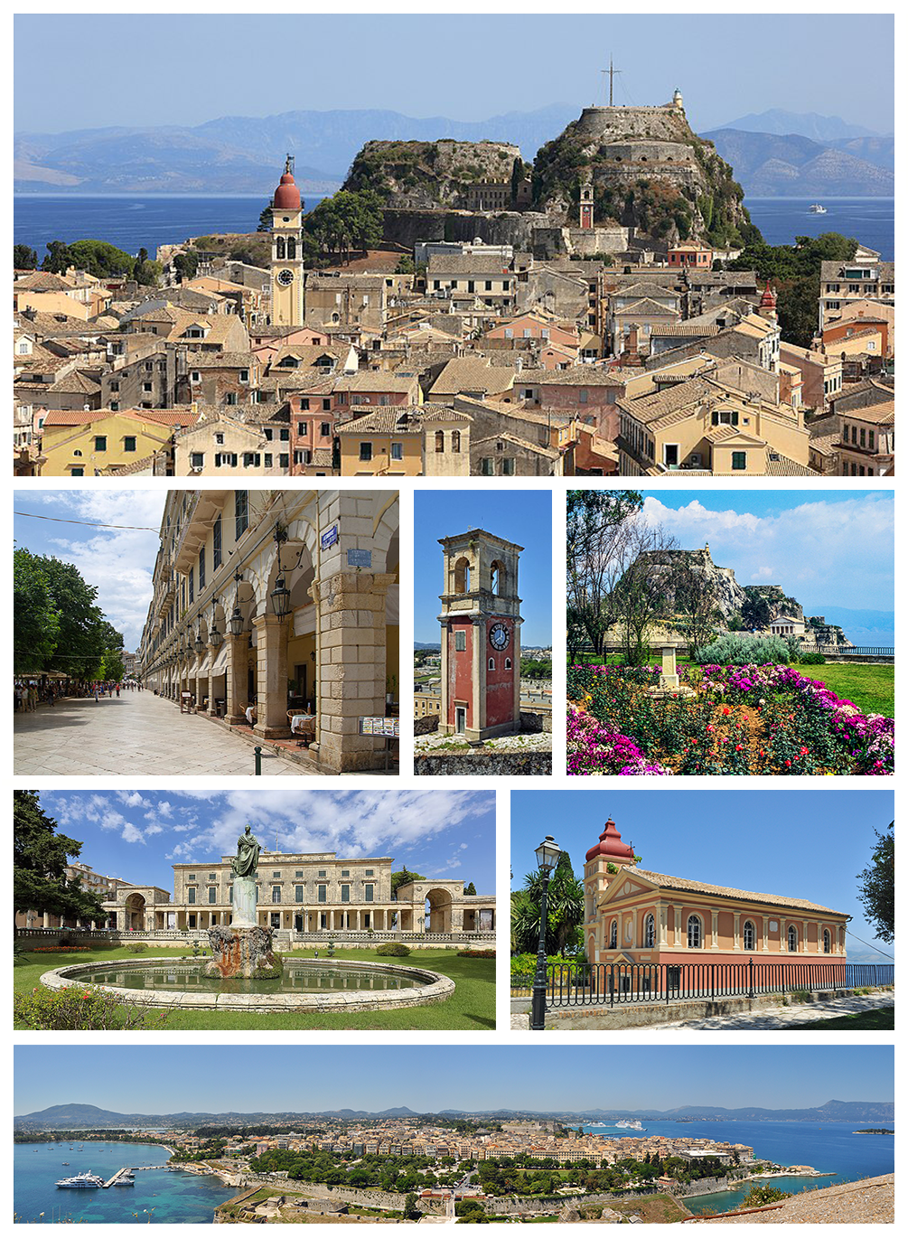 The old town and harbour of Corfu