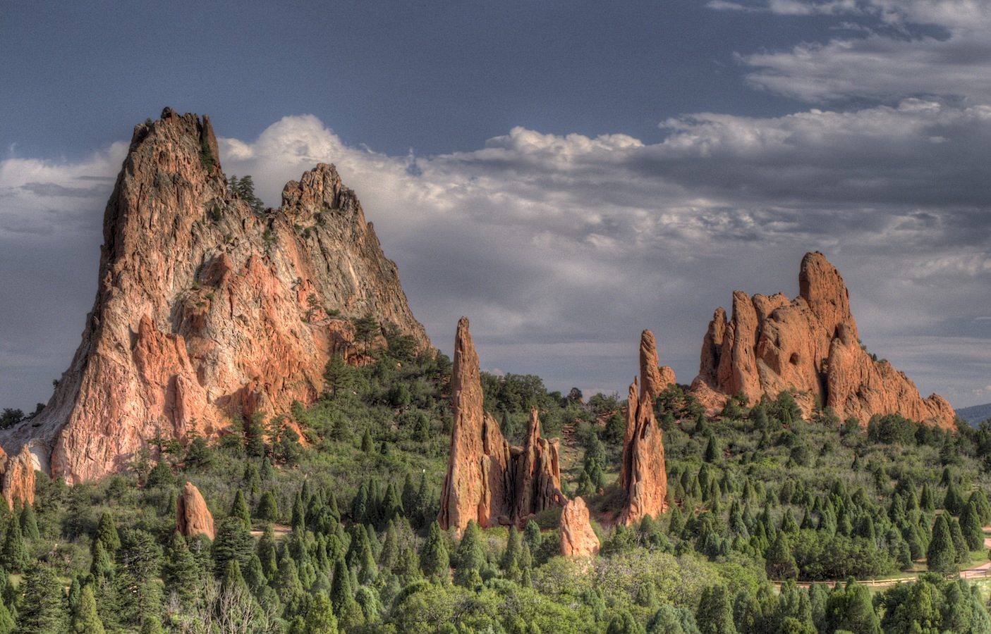 Red rock formations at Garden of the Gods