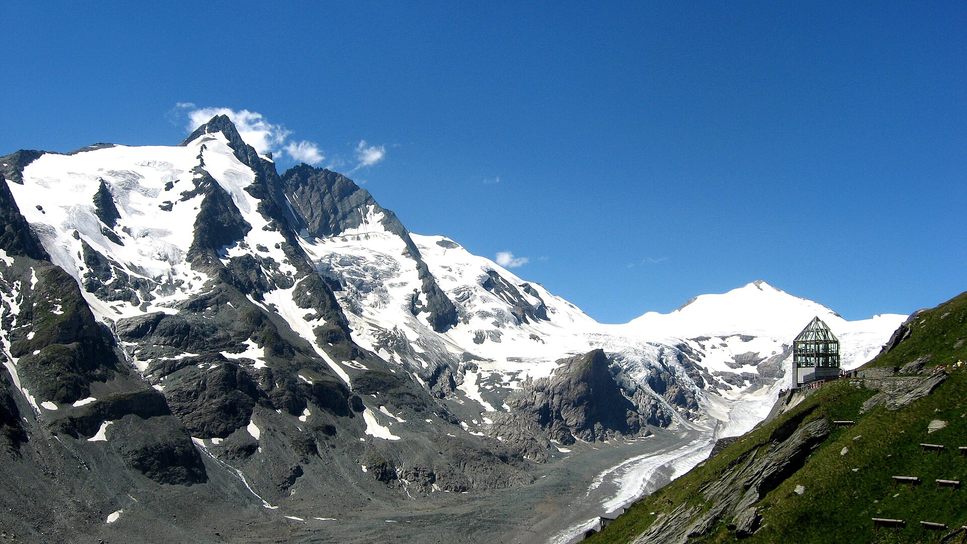 Grossglockner, Austria's highest mountain, with the Pasterze glacier