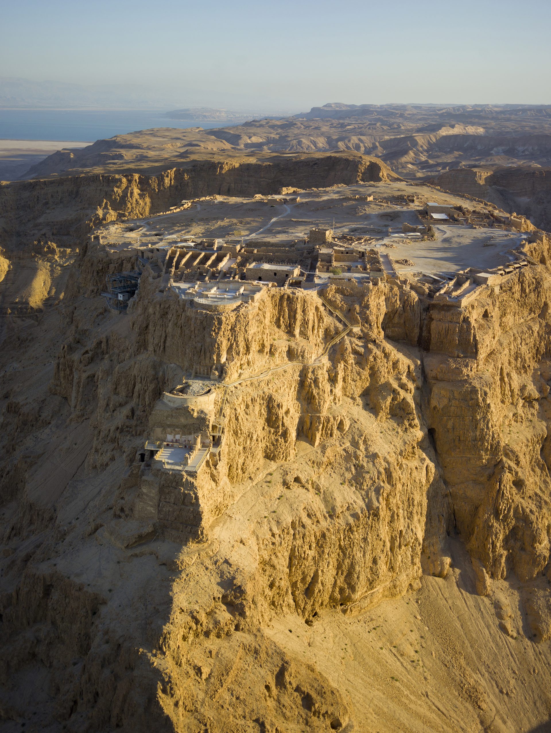 Masada's fortress above the Dead Sea