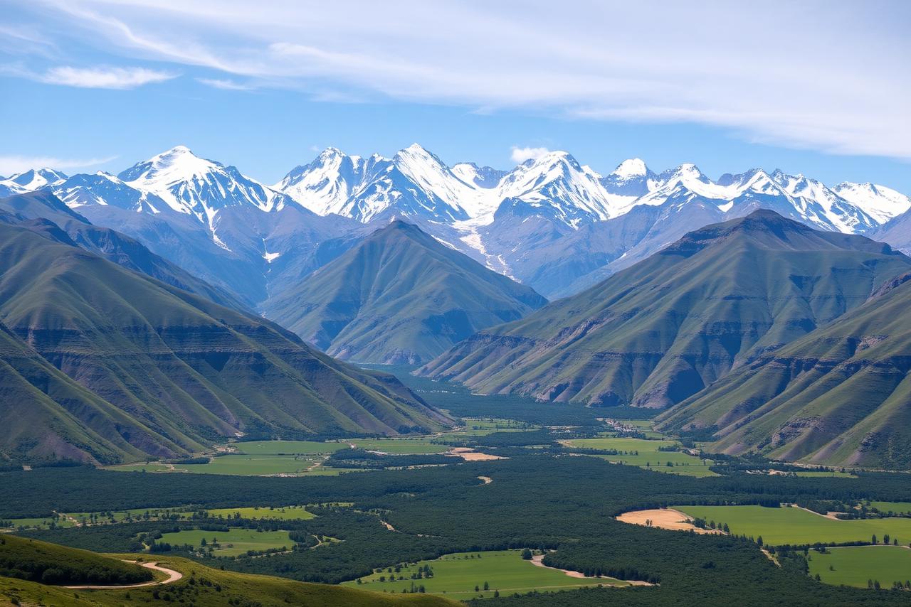 Andean mountain scenery above a valley