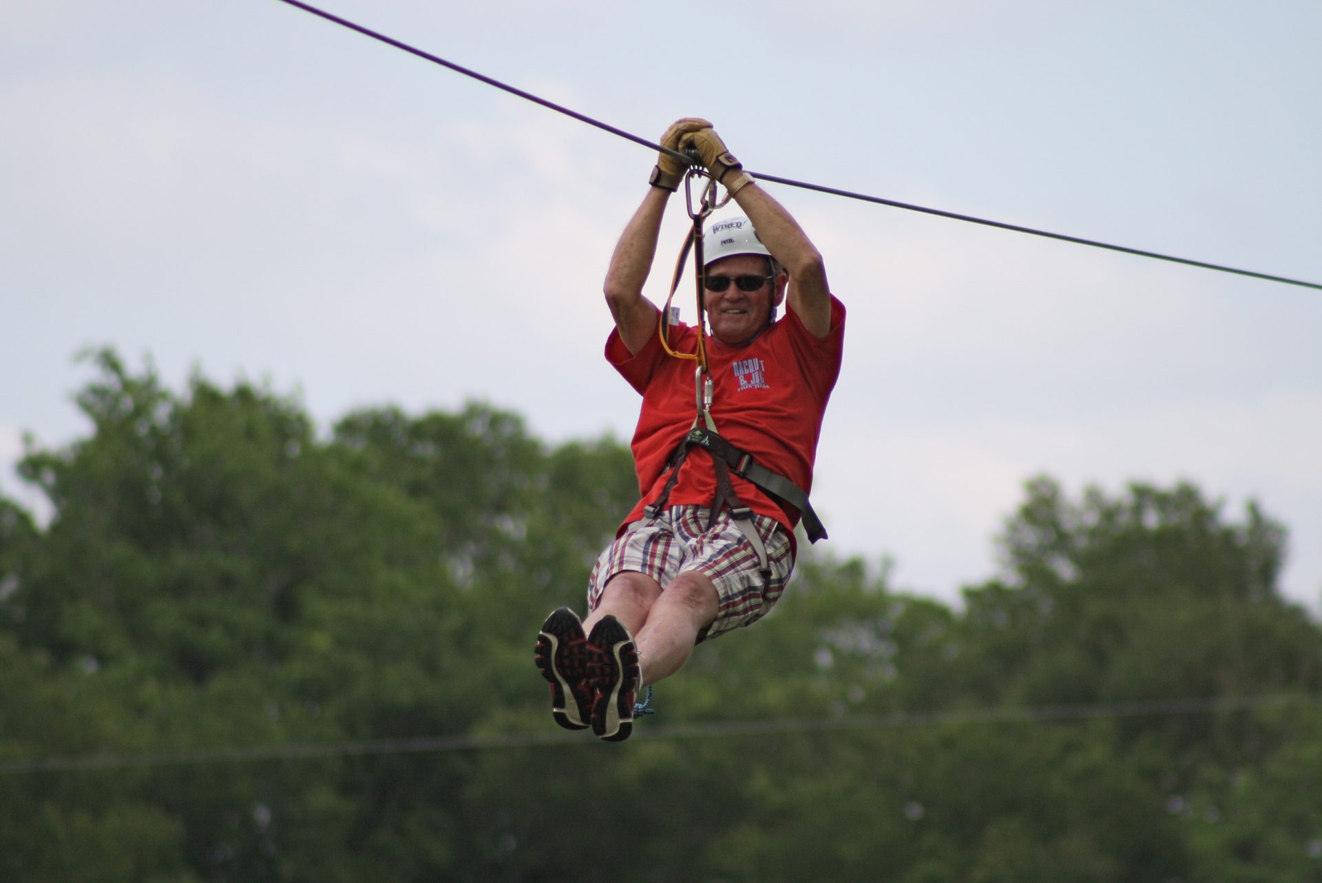 Ziplining through the canopy
